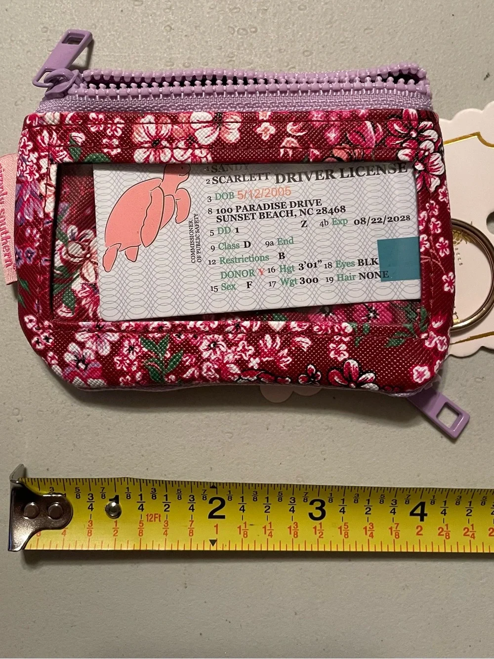 Simply Southern Floral ID Wallet Card Holder - Pink Burgundy NWT